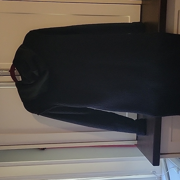 Black reversible, hooded sweater coat - Picture 2 of 7
